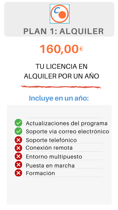 plan1 del software de contabilidad en Andalucia, simconta20