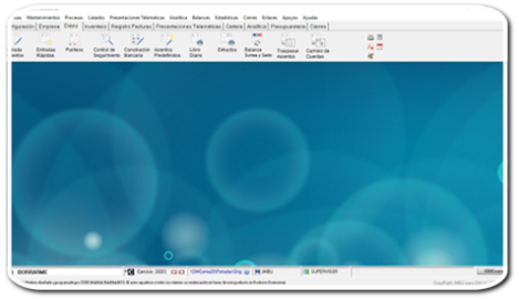 programa de contabilidad con menu configurable y versatil