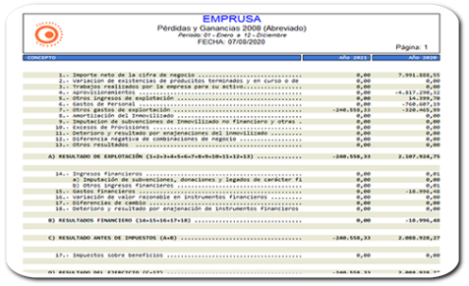 nuevo editor de balances en el programa de contabilidad  simconta21